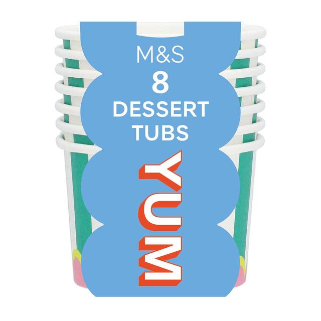 M&S Green Paper Dessert Tubs   8 per pack