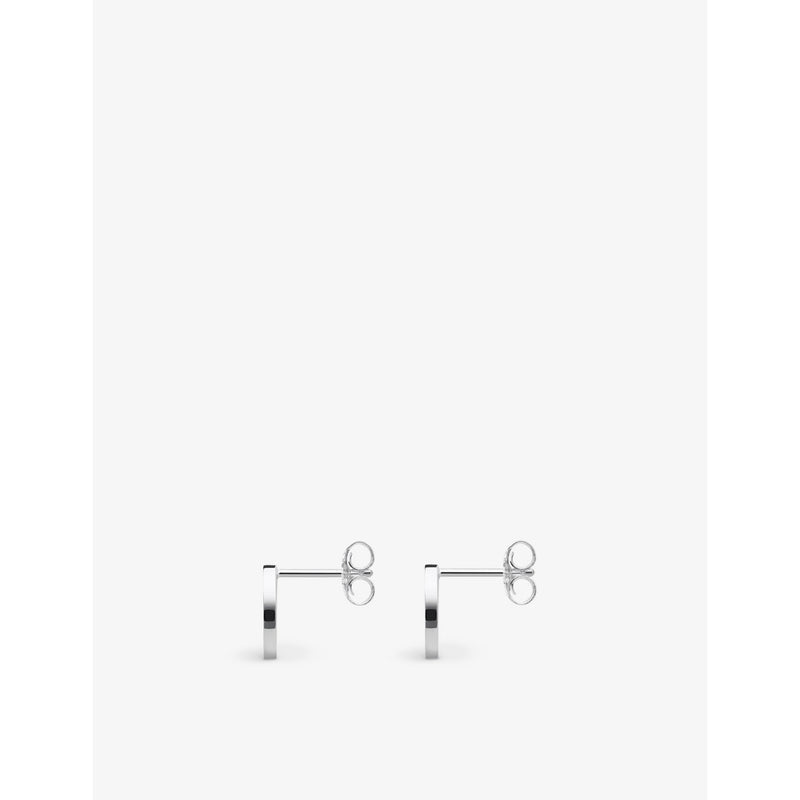 Thomas Sabo sterling silver circle earrings with white zirconia 1cm (British brand)