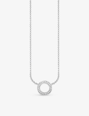 Thomas Sabo small circle sterling silver necklace with zirconia, UK version