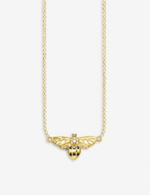 Thomas Sabo bee necklace 18ct yellow-gold silver with zirconia, UK version