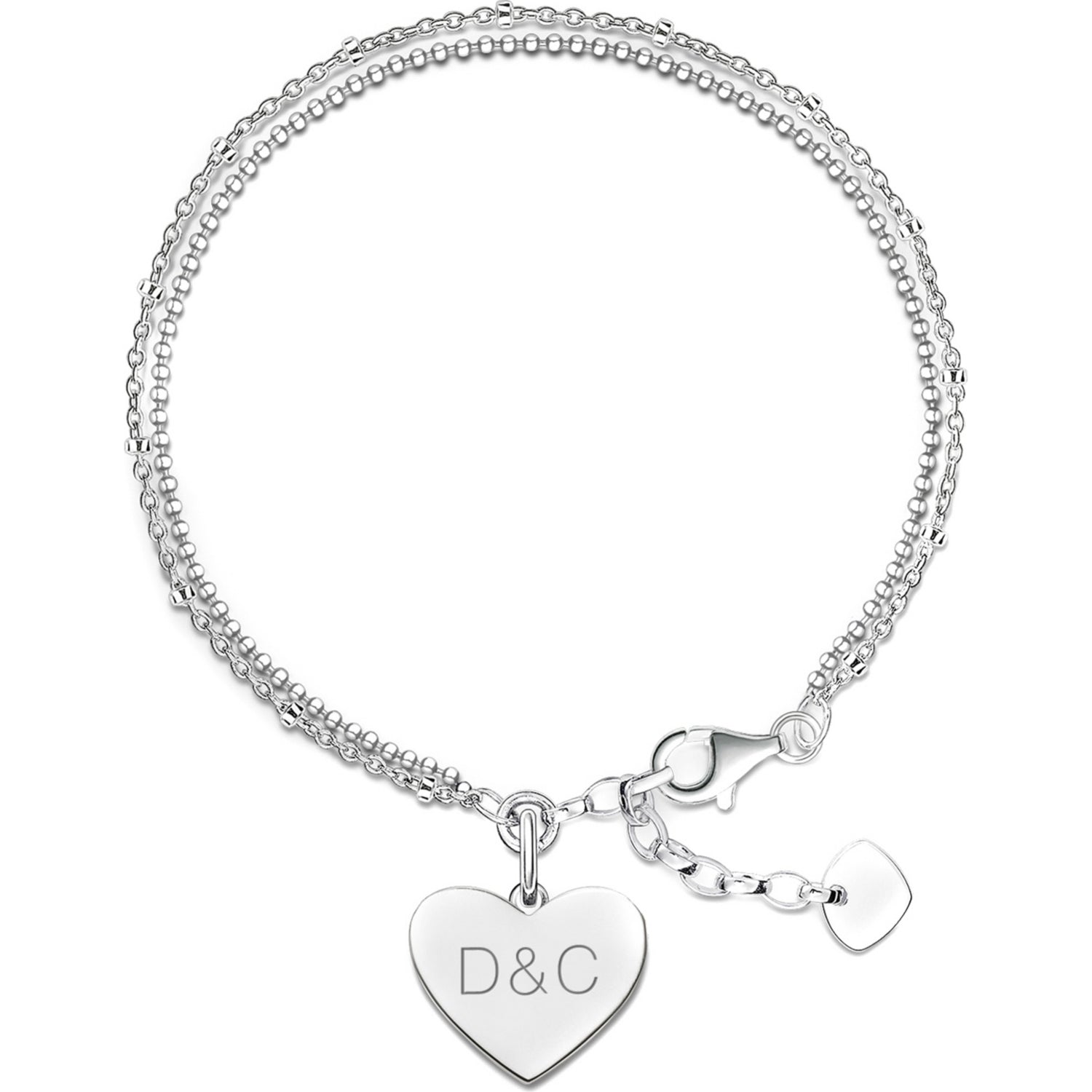 Thomas Sabo Love Bridge sterling-silver bracelet with heart pendant, UK version