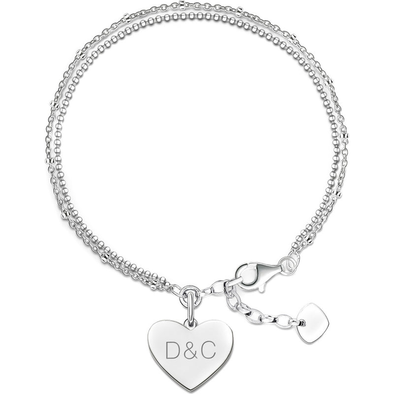 Thomas Sabo Love Bridge sterling-silver bracelet with heart pendant, UK version