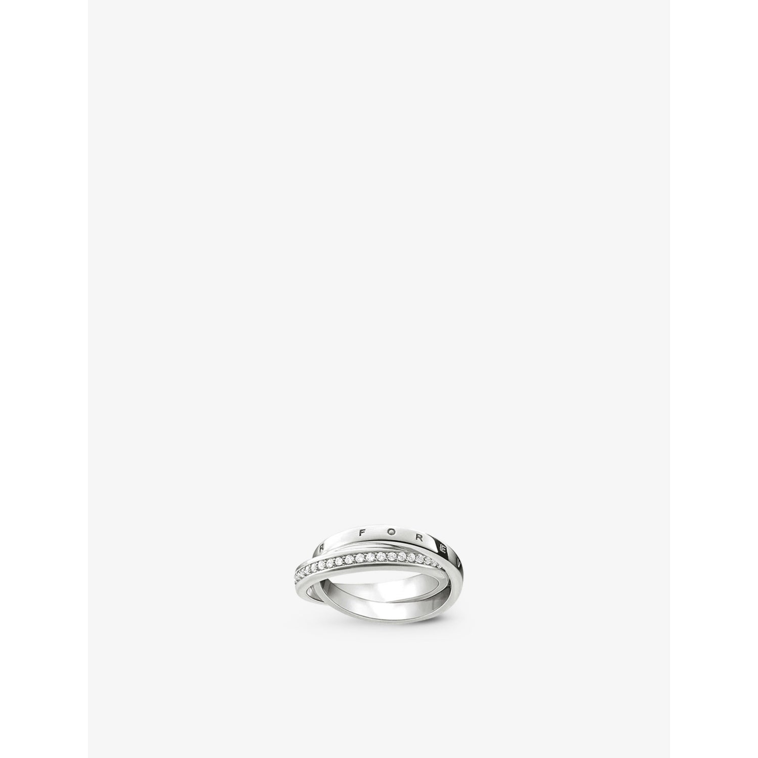 Glam & Soul Together Forever sterling-silver and zirconia ring - 54mm