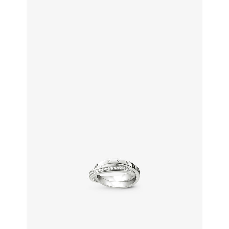 Glam & Soul Together Forever sterling-silver and zirconia ring - 54mm