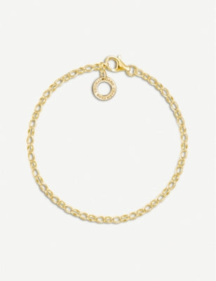 Thomas Sabo 18ct yellow-gold plated charm bracelet, imported from the UK