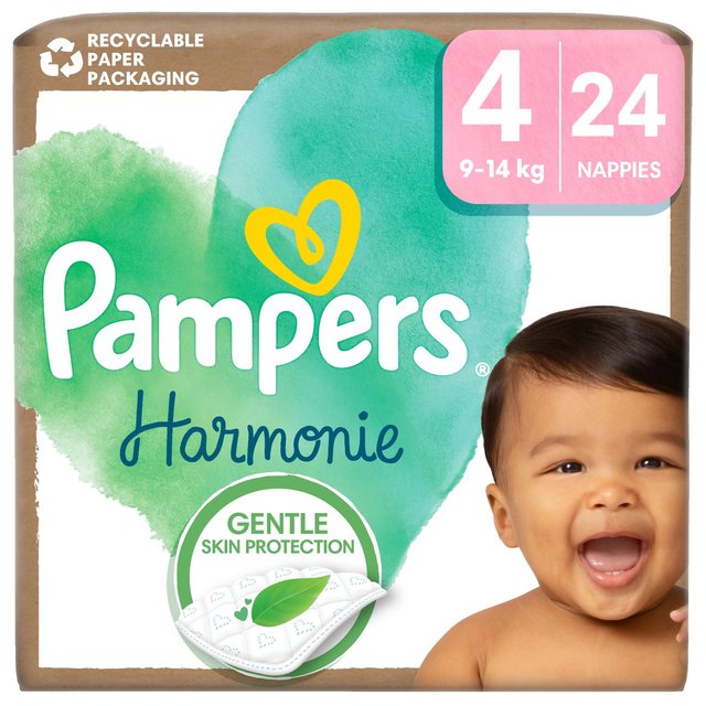 Pampers Harmonie Nappies Size 4 Essential Pack   24 per pack GOODS M&S   