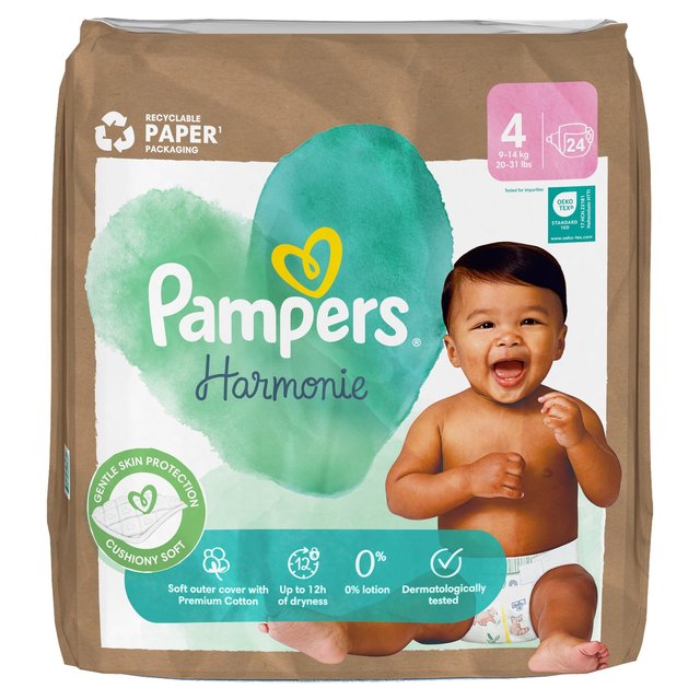 Pampers Harmonie Nappies Size 4 Essential Pack   24 per pack GOODS M&S   