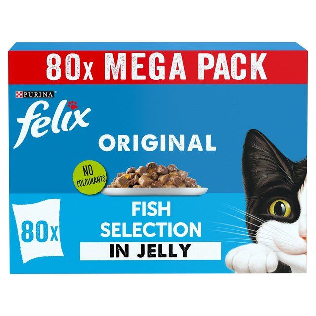 Felix Original Cat Food Fish Selection in Jelly Wet Cat Food   80 x 85g GOODS M&S   