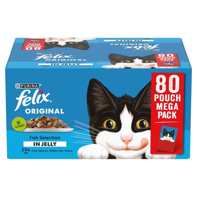 Felix Original Cat Food Fish Selection in Jelly Wet Cat Food   80 x 85g GOODS M&S   