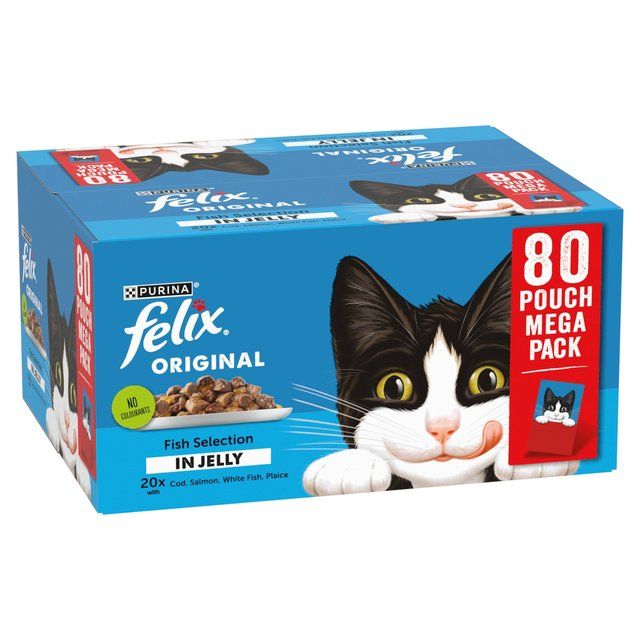 Felix Original Cat Food Fish Selection in Jelly Wet Cat Food   80 x 85g GOODS M&S   