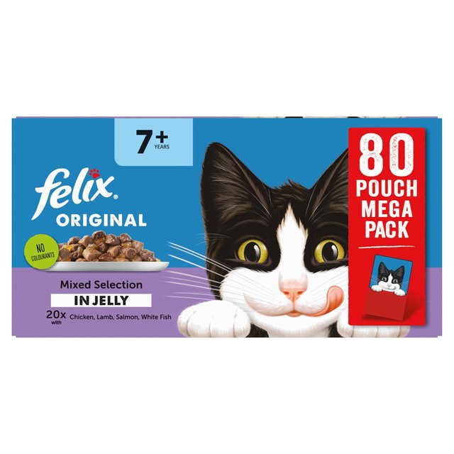 Felix Orignal Cat Food Senior Mixed Selection in Jelly Wet Cat Food   80 x 85g GOODS M&S   