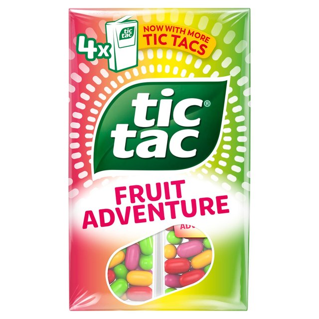 Tic Tac 4 x 18g Fruit Adventure   4 x 18g