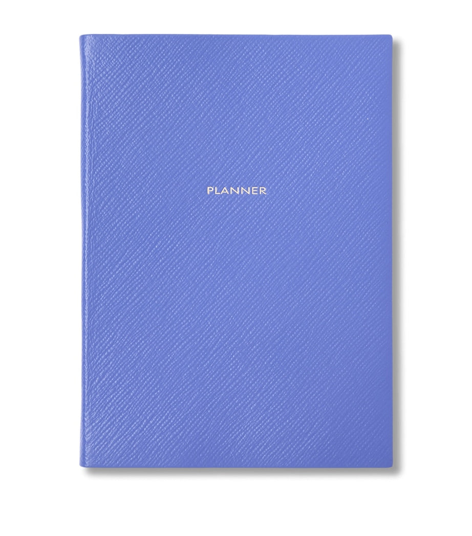 Smythson Soho undated leather planner 19.5 x 14 cm, imported from the UK
