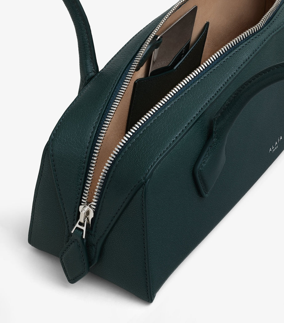 Alaïa Le Teckel medium shoulder bag black leather, imported from the UK