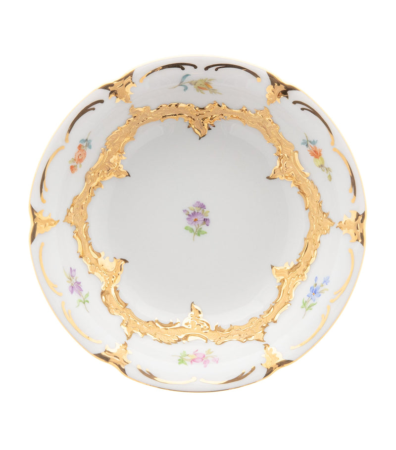 Meissen porcelain bowl with strewn flowers design and 200ml capacity, imported from the UK