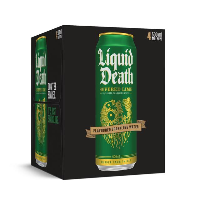 Liquid Death Severed Lime Sparkling Water   4 x 500ml