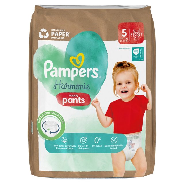 Pampers Harmonie Nappies Pants Size 5 Essential Pack   20 per pack GOODS M&S   