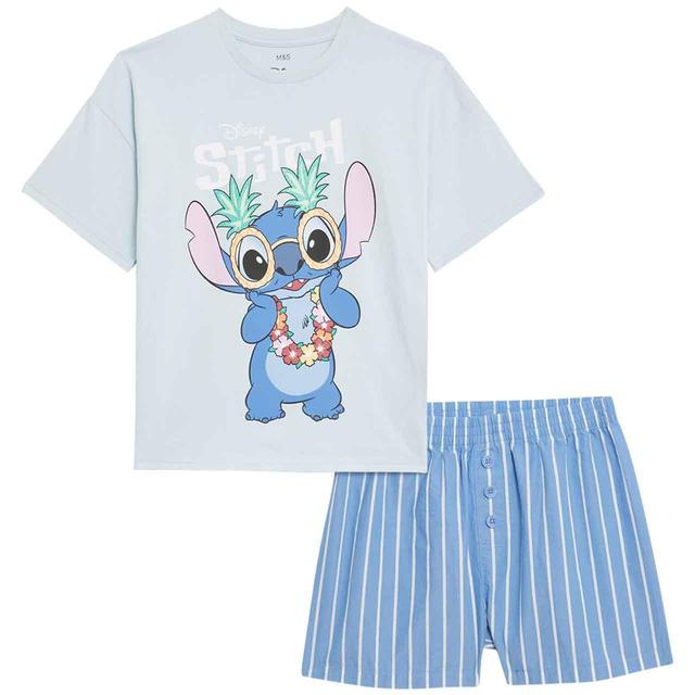 M&S Lilo and Stitch Shorties 7-12 Years Ivory GOODS M&S   