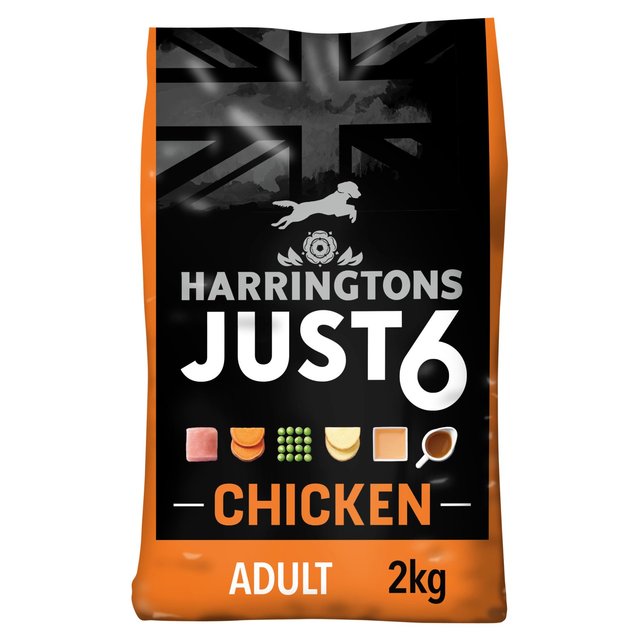 Harringtons Just 6 Chicken & Veg Complete Grain Free Dry Dog Food   2kg GOODS M&S   