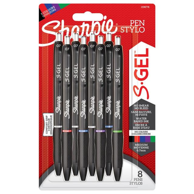 Sharpie S-Gel Gel Pens 0.7mm Assorted   8 per pack GOODS M&S   