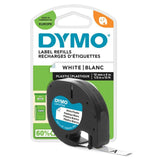 DYMO LetraTag Plastic Labels 12 mm x 4 m Roll Black Print on White Labels GOODS M&S   