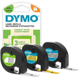 DYMO LetraTag Labels Starter Pack with Paper Plastic and Metallic Labels   3 per pack GOODS M&S   