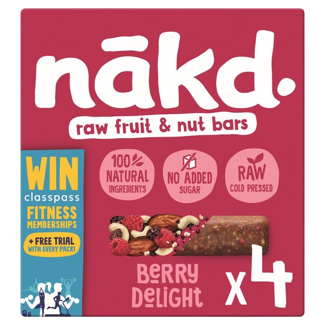 nakd. Berry Delight Fruit & Nut Bars Multipack   4 x 35g GOODS M&S   