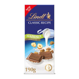 Lindt Classic Recipe Hazelnut Milk Chocolate Sharing Bar   190g GOODS M&S   