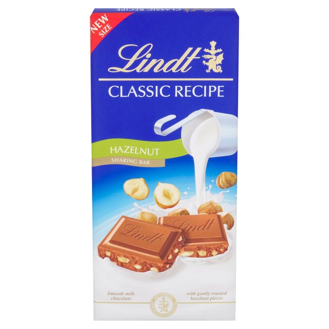 Lindt Classic Recipe Hazelnut Milk Chocolate Sharing Bar   190g GOODS M&S   