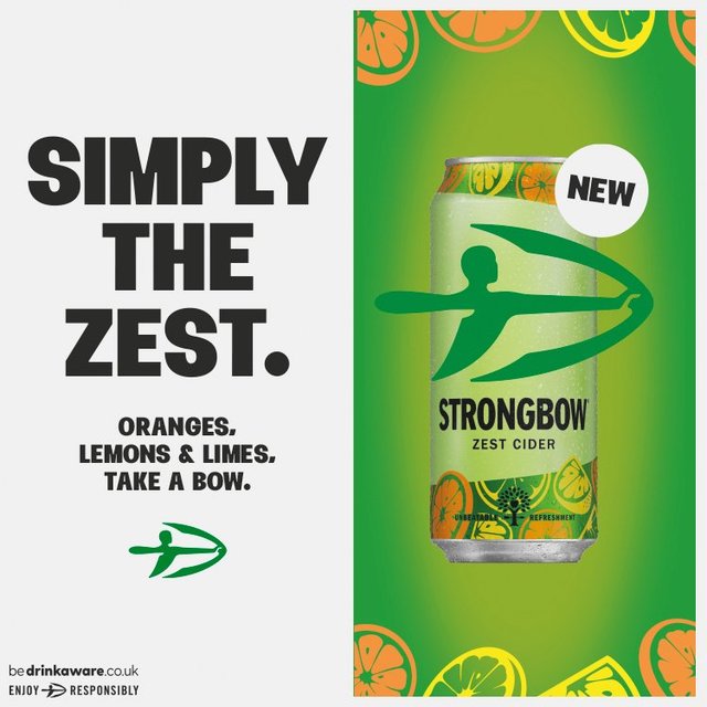 Strongbow Zest Cider Can   4 x 440ml GOODS M&S   