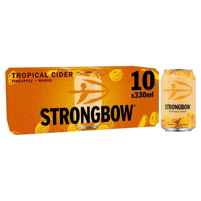 Strongbow Tropical Cider Can   10 x 330ml GOODS M&S   
