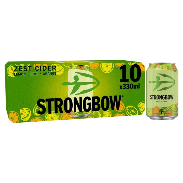 Strongbow Zest Cider Can   10 x 330ml GOODS M&S   