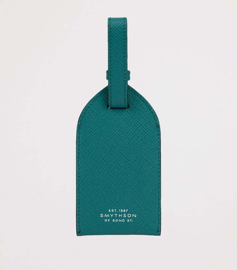 Smythson Panama leather luggage tag (British brand)