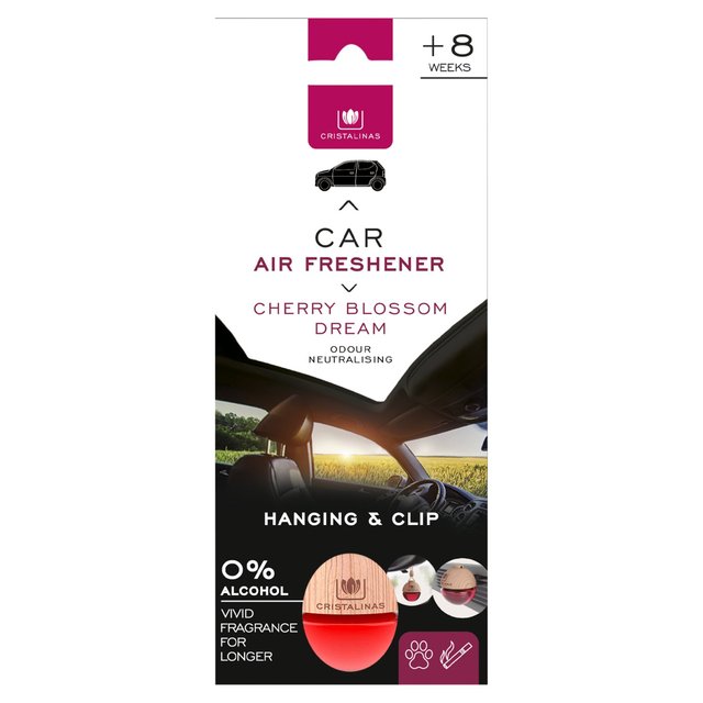 Cristalinas Car Air Freshener Cherry Blossom   6ml GOODS M&S   