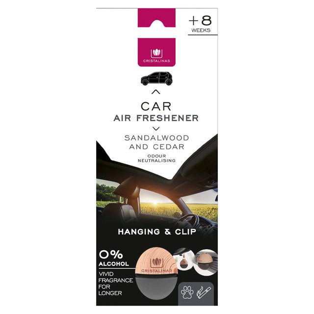 Cristalinas Car Air Freshener Sandalwood & Cedar   6ml GOODS M&S   