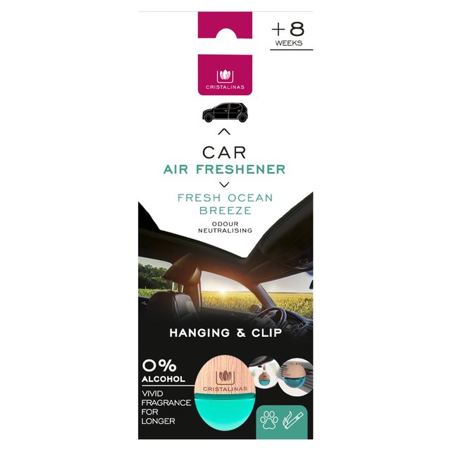 Cristalinas Car Air Freshener Fresh Ocean Breeze   6ml