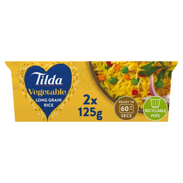 Tilda Pots Vegetable Long Grain Rice   250g GOODS M&S   