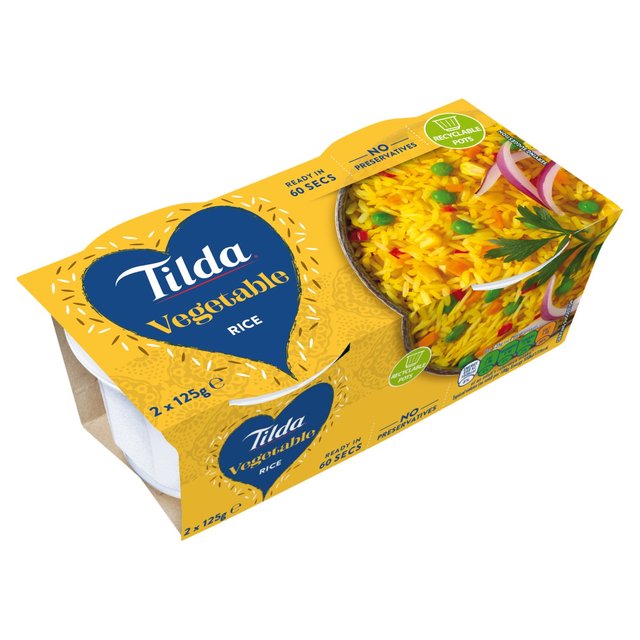 Tilda Pots Vegetable Long Grain Rice   250g GOODS M&S   