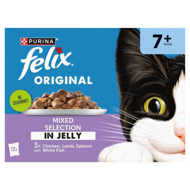 Felix Original Senior 7+ Mixed Selection in Jelly Wet Cat Food   12 x 85g GOODS M&S   