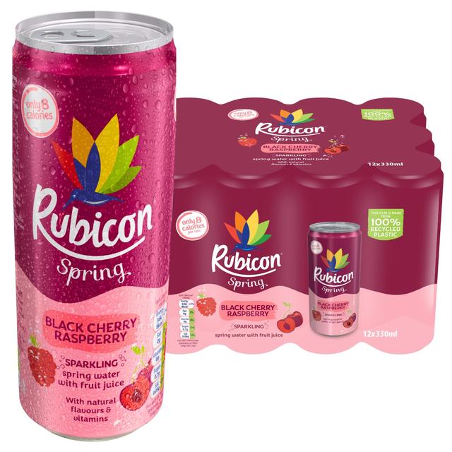 Rubicon Spring Black Cherry & Raspberry 12x330ml   12 x 330ml GOODS M&S   