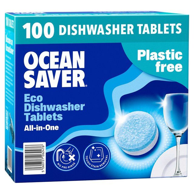 OceanSaver Plastic Free Eco Dishwasher Tablets   100 per pack