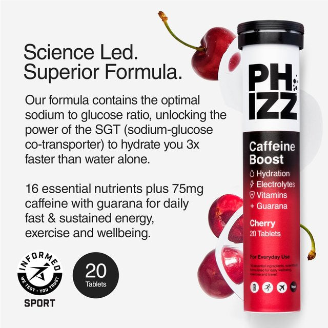 Phizz Caffeine 3-in-1 Hydration Electrolytes and Vitamins Effervescent   20 per pack GOODS M&S   