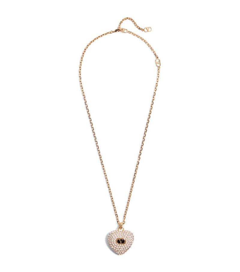 Valentino Garavani Crystal Coeur Royal necklace 50cm, UK version