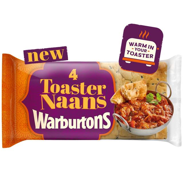 Warburtons Naan   4 per pack GOODS M&S   