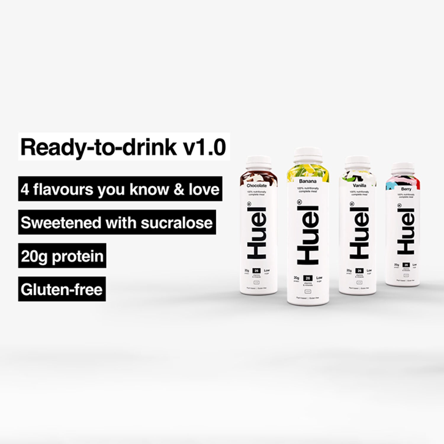 Huel vanilla meal replacement drink 500ml, UK version