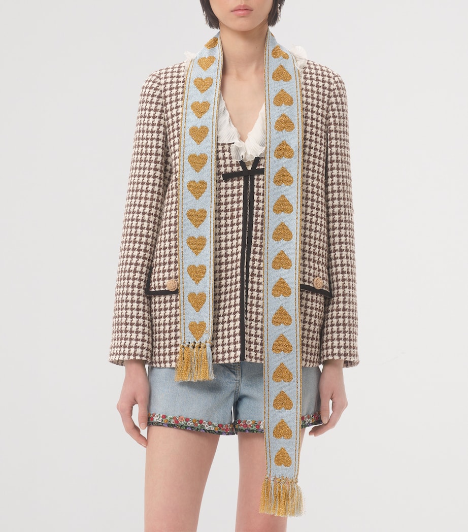 Valentino Garavani Antibes metallic scarf 180cm - British product
