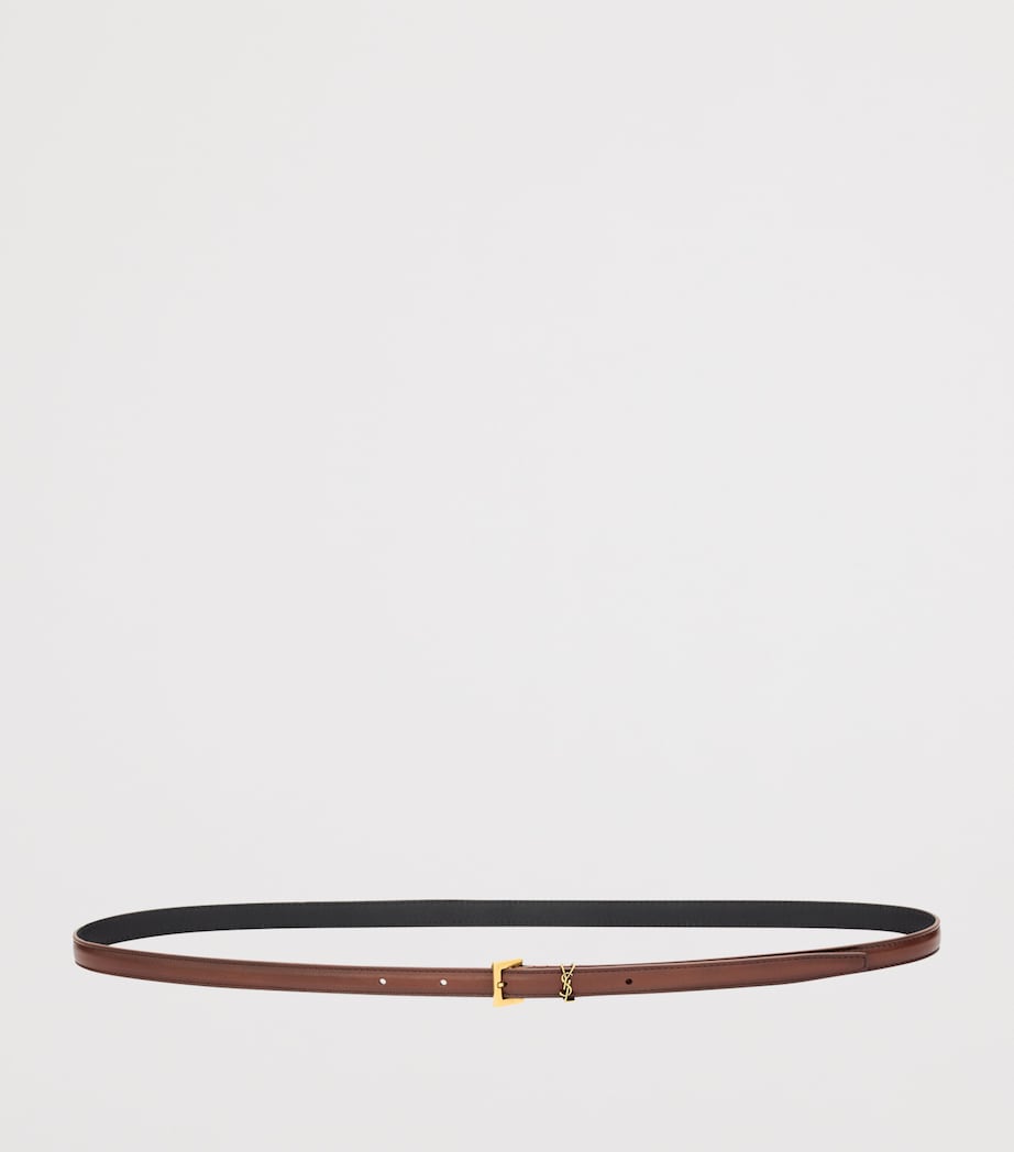 Saint Laurent Cassandre slim belt 1cm, UK version