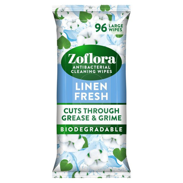 Zoflora Linen Fresh Antibacterial Multi-surface Wipes 96 per pack