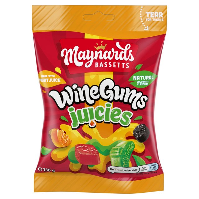 Maynards Bassetts Wine Gums Juicies Sweets Bag   130g