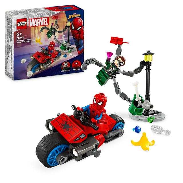 LEGO Super Heroes Motorcycle Chase Spider Man vs Doc Ock 76275 GOODS M&S   